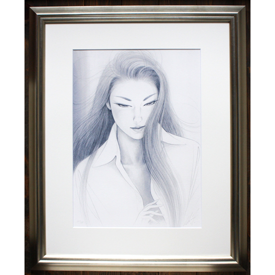 鶴田一郎「まなざし エピローグ」ジークレー版画