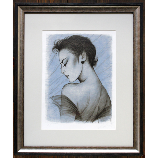 鶴田一郎「秘めたる想い」リトグラフ版画(新品)　