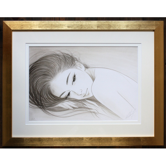 鶴田一郎「微睡(まどろみ)の時」ジークレー版画