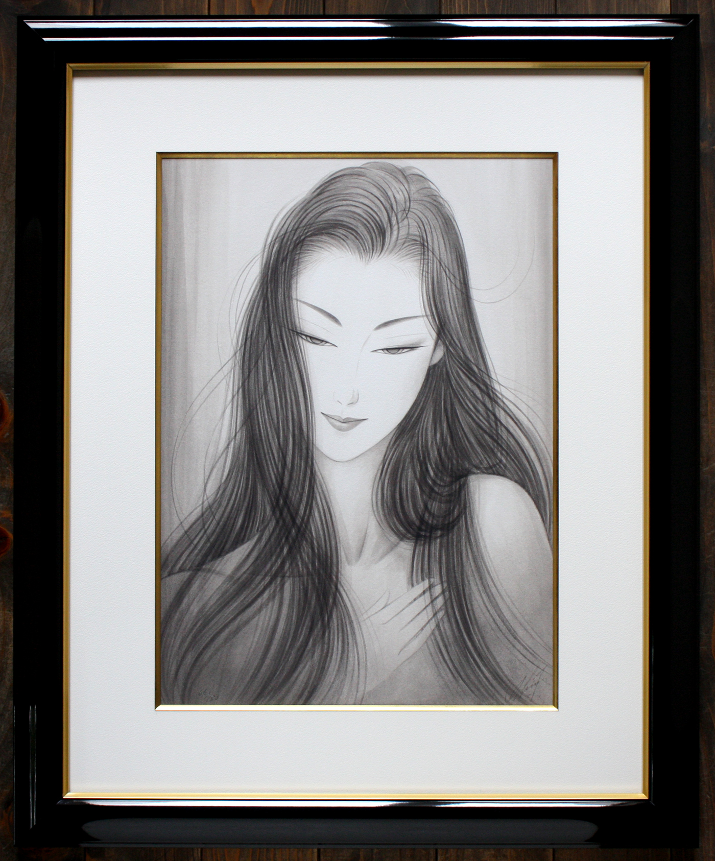 鶴田一郎「愛のまなざし」 ジークレー版画