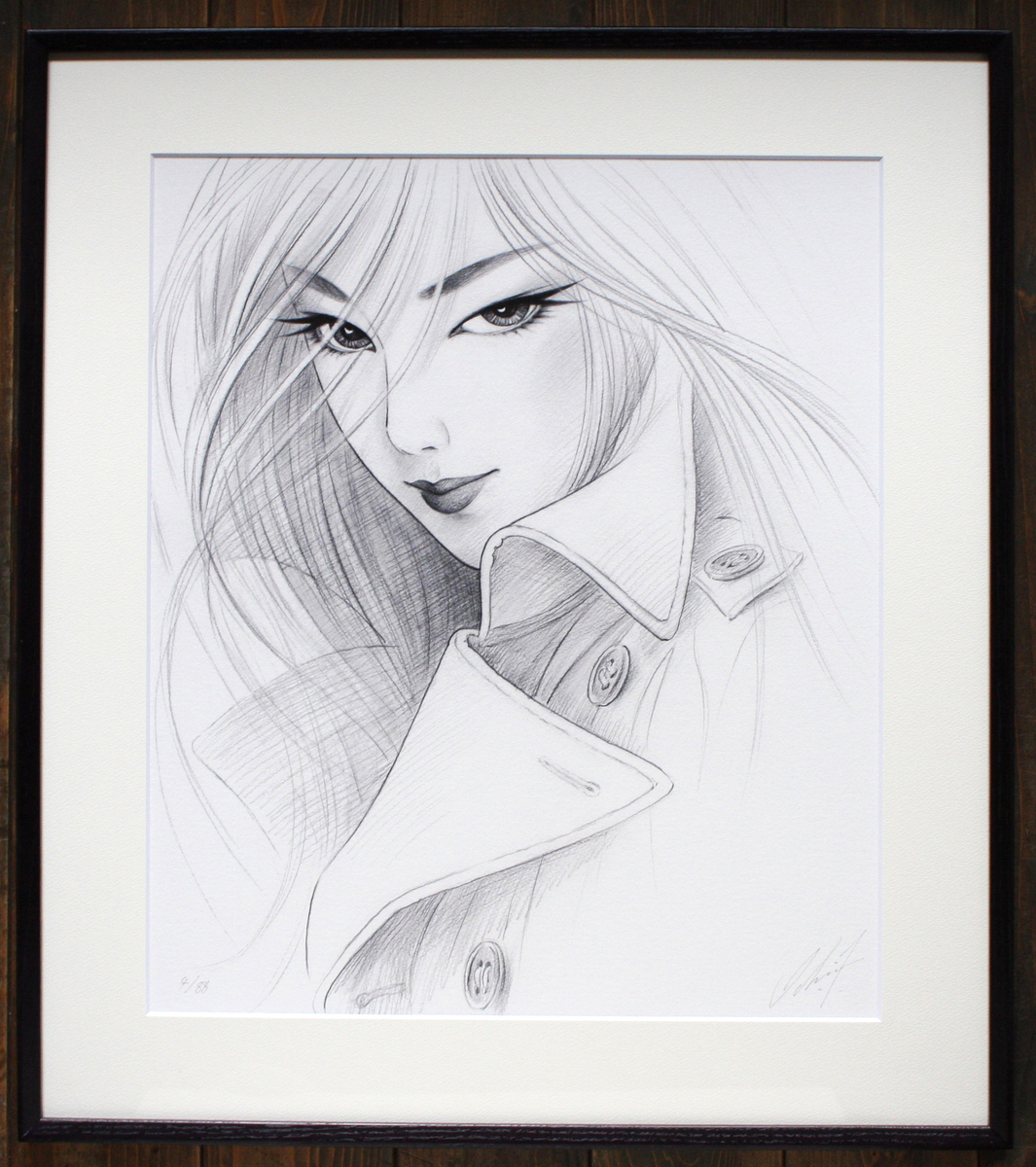 鶴田一郎「ギムレット」ジークレー版画