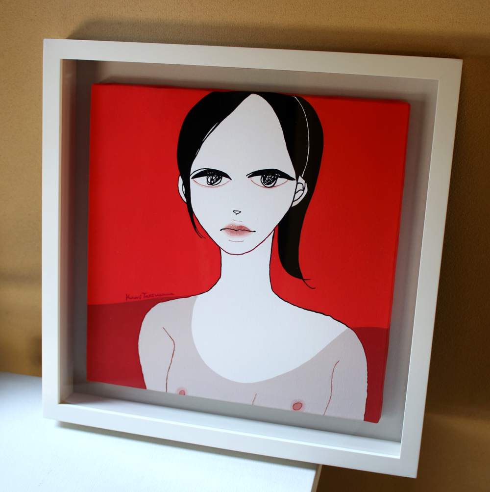 立澤香織　白系木製ボックス型額装(アクリルパネル入り)　見本画像